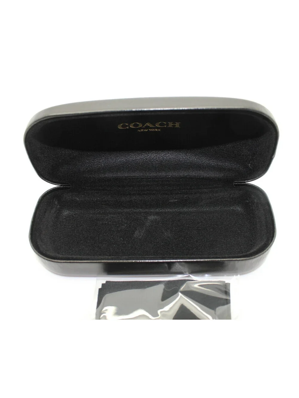 Coach New York Black Hard Case Clamshell Sunglasses Eyeglass Eyewear Protective